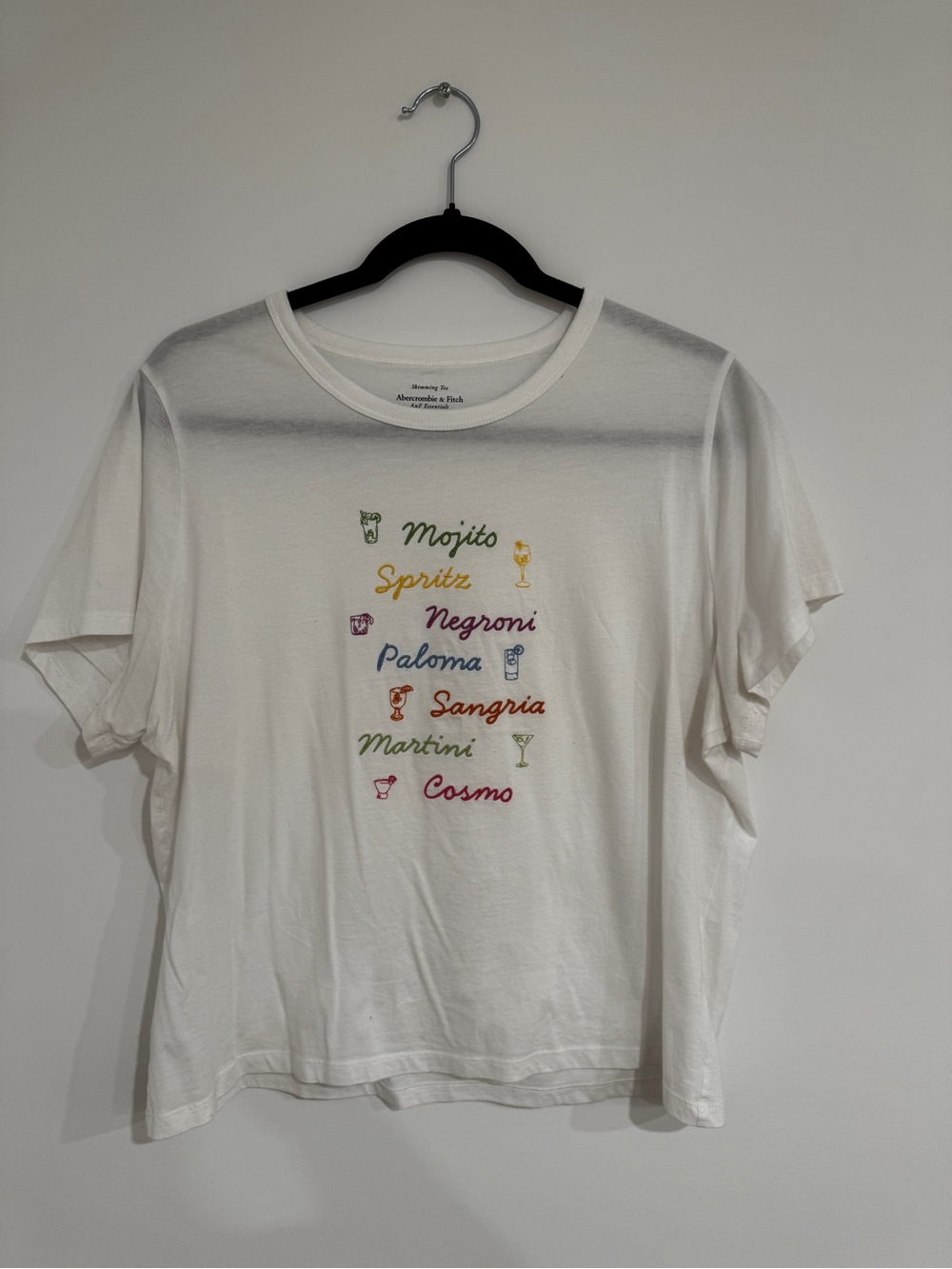 Abercrombie & Fitch Short-Sleeve Cocktails Graphic Skimming Tee